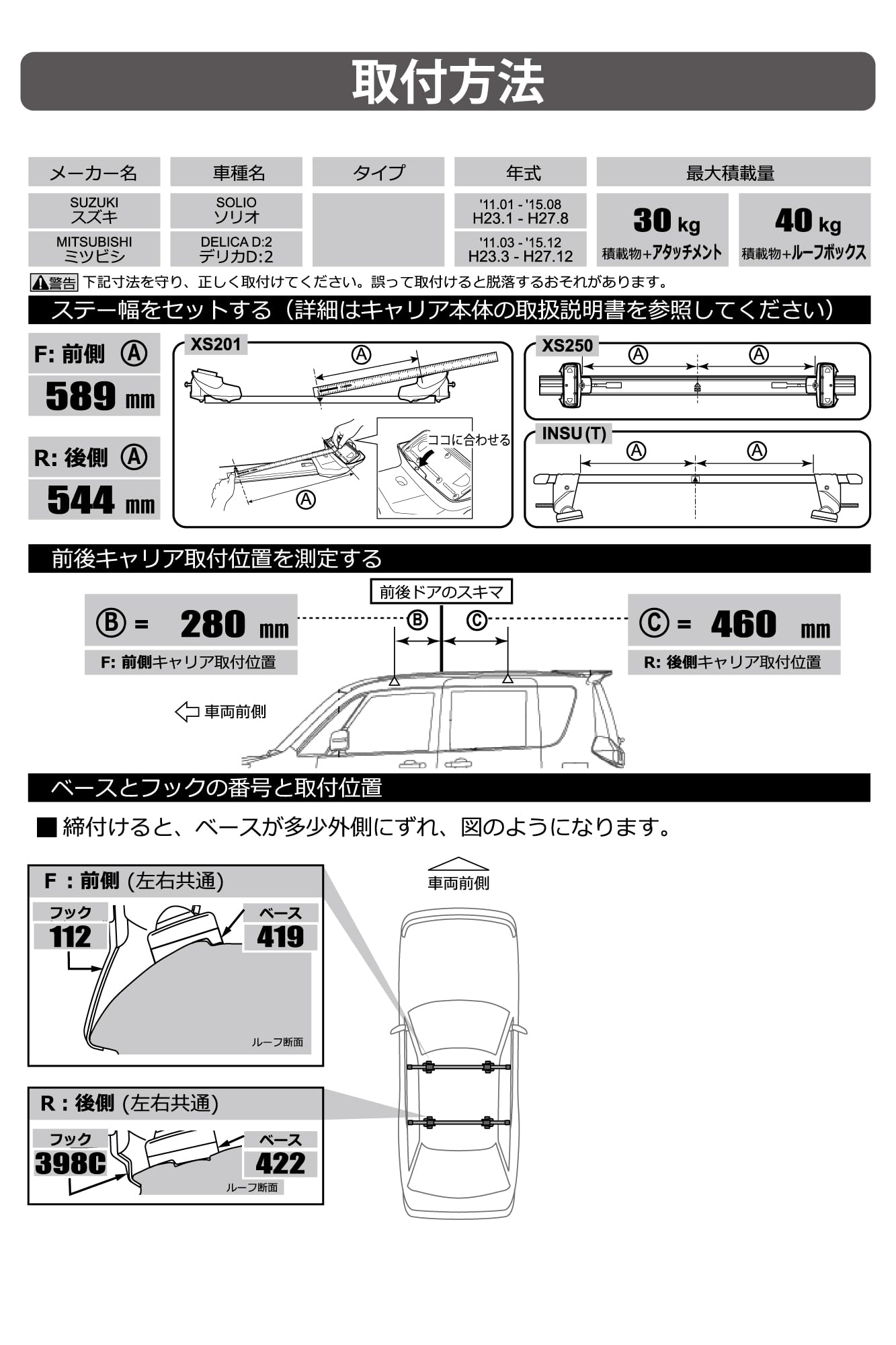 Amazon | カーメイト(CARMATE) ルーフキャリア inno ベーシック取付 