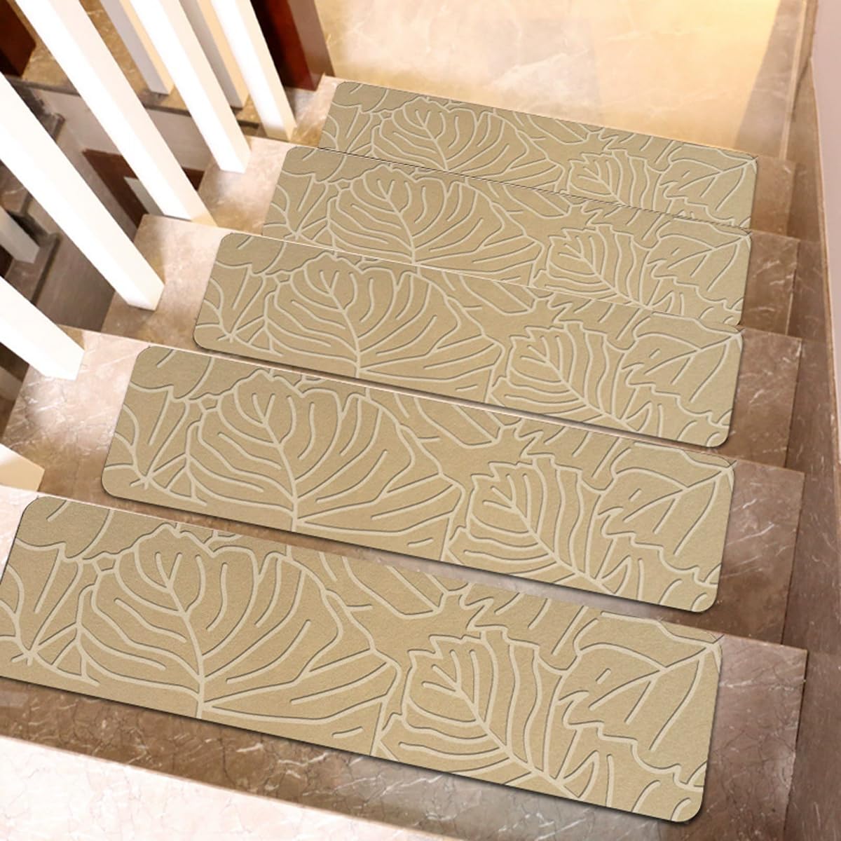 Alfombrillas antideslizantes para mascotas y ancianos en escaleras de madera pack de 15