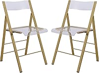 Vista 18 de LeisureMod Silla plegable transparente – Silla plegable de plástico ligera para uso en interiores y exteriores, no requiere montaje, ideal