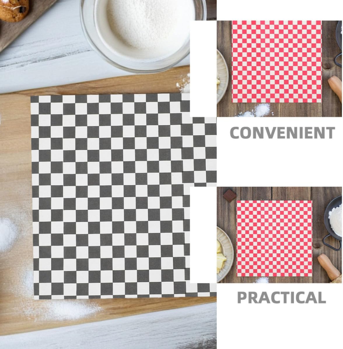 100pcs Greaseproof Paper Sheets for Hamburgers, Snacks, Baking
