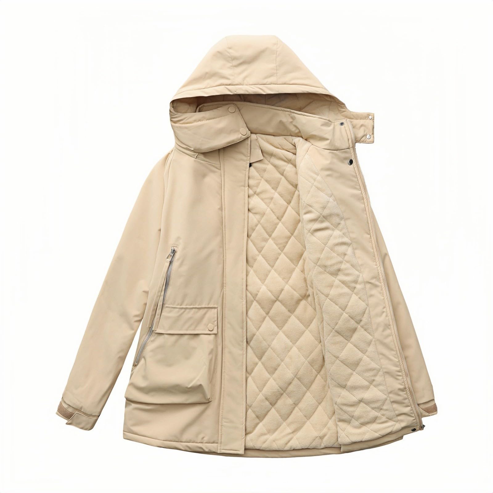 Generico Poncho Donna Antipioggia,Giacca Anorak Leggera Da Donna Antivento Impermeabile Lunga Con Cappuccio E Tasche Per L'Uso Quotidiano E Le Escursioni All'Aperto