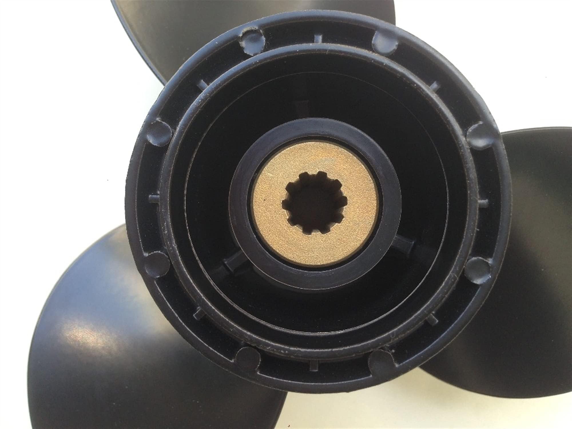 Elica fuoribordo in alluminio per 10 1/4x11 15hp 35hp Motori 14 denti Spline Eliche Barca Accessori Marine