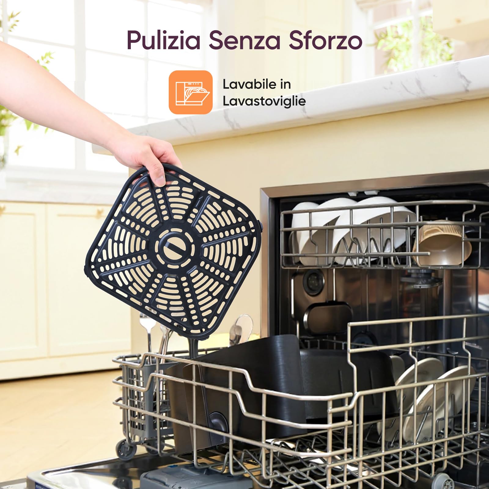 COSORI Friggitrice ad Aria 5,7 Litri, Air Fryer, 13 Funzioni, 97% Meno Olio, 67.5% di Risparmio Energetico, 75-205°C, 40 Ricette Italiane, Display Digitale, Lavabile in Lavastoviglie, CP158 Nero 1700W