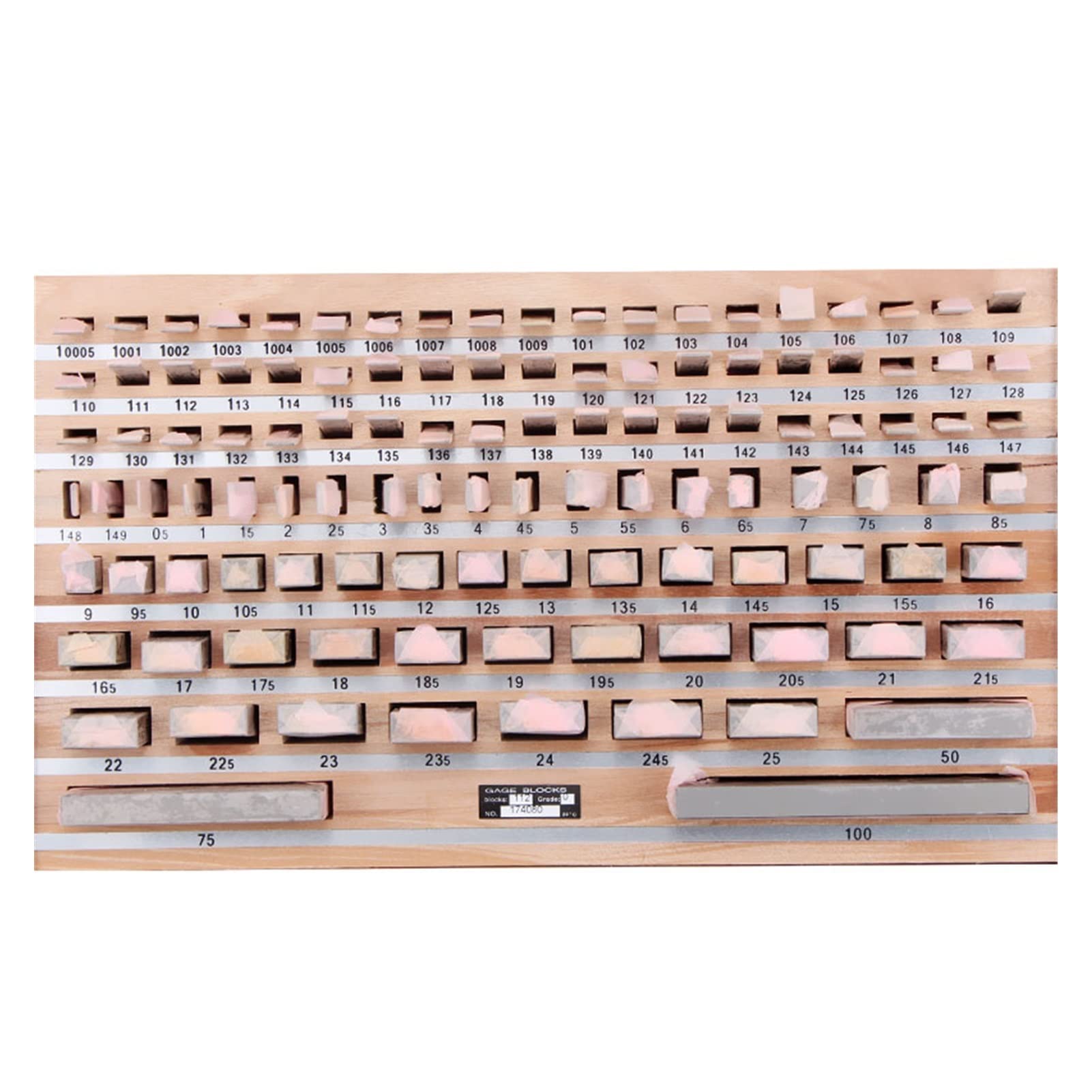 CVFRDD Gauge Block Set 112Pcs/Set 1 Grade 0 Inspection Block Gauge Test Caliper Blocks Measurement Instruments(1 grade)
