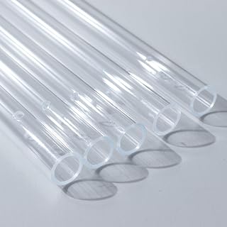 Efavormart 8 Pack Acrylic Ceiling Drape Tubes Clear with Position Fastening Pins and Connectors - 24"