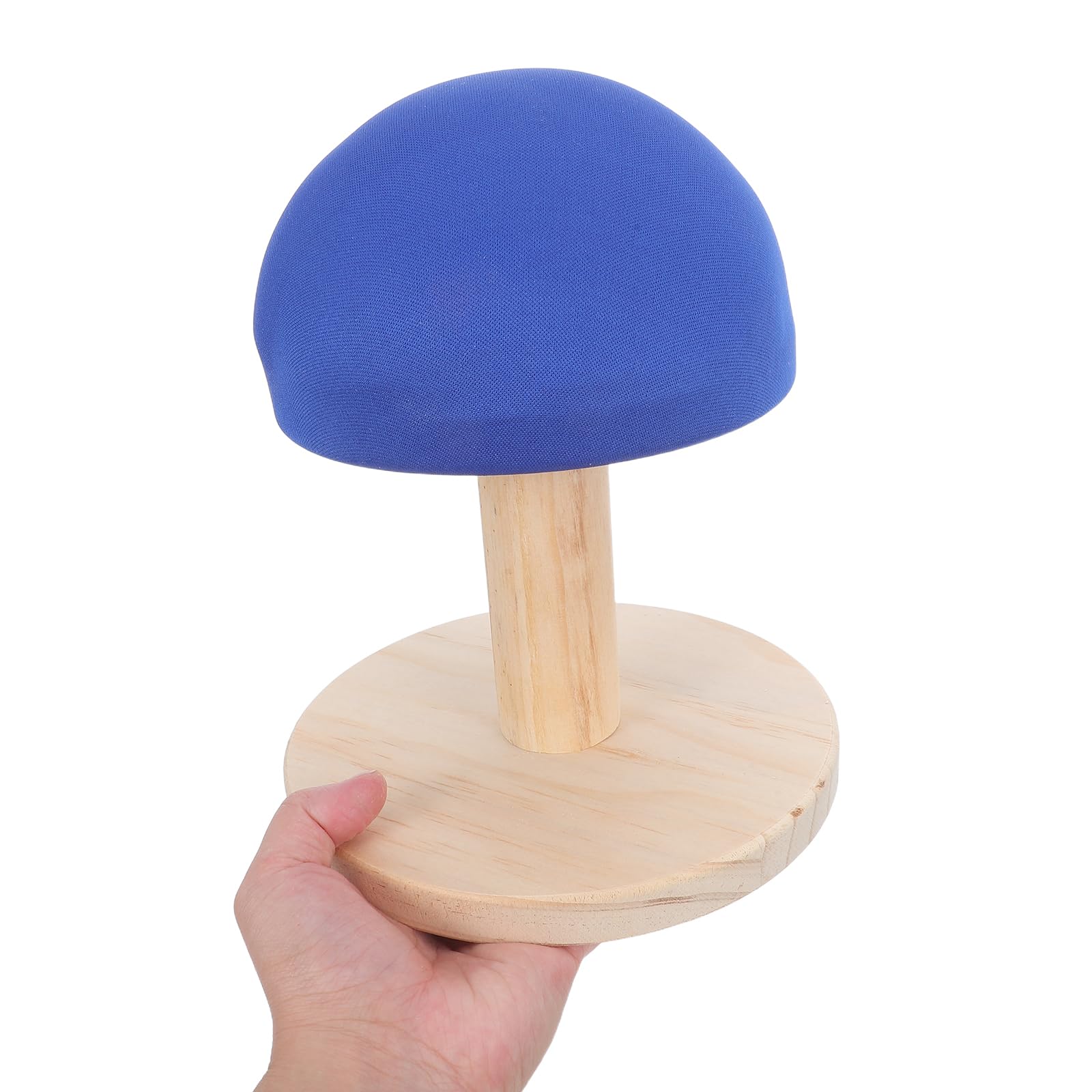 Asse da Stiro Mini Rotonda in Legno Blu per Maniche e Capi | Formato Compatto da Tavolo, per Cuciture e Dormitorio, Rivestimento Spugna