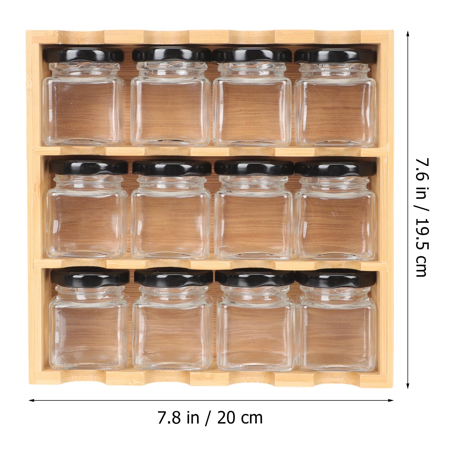 DOITOOL Estante de Especias y Gran Capacidad de Madera Estructura de Múltiples Niveles Soporte Versátil para Especias para Organizar Botes de Condimentos en Cocina