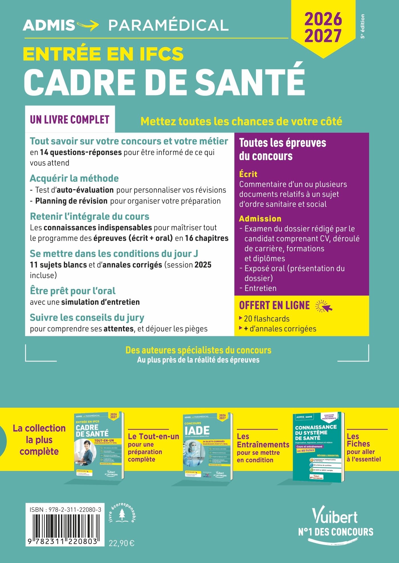 Concours Cadre de santé - Entrée en IFCS - Tout-en-un: Concours 2026-2027