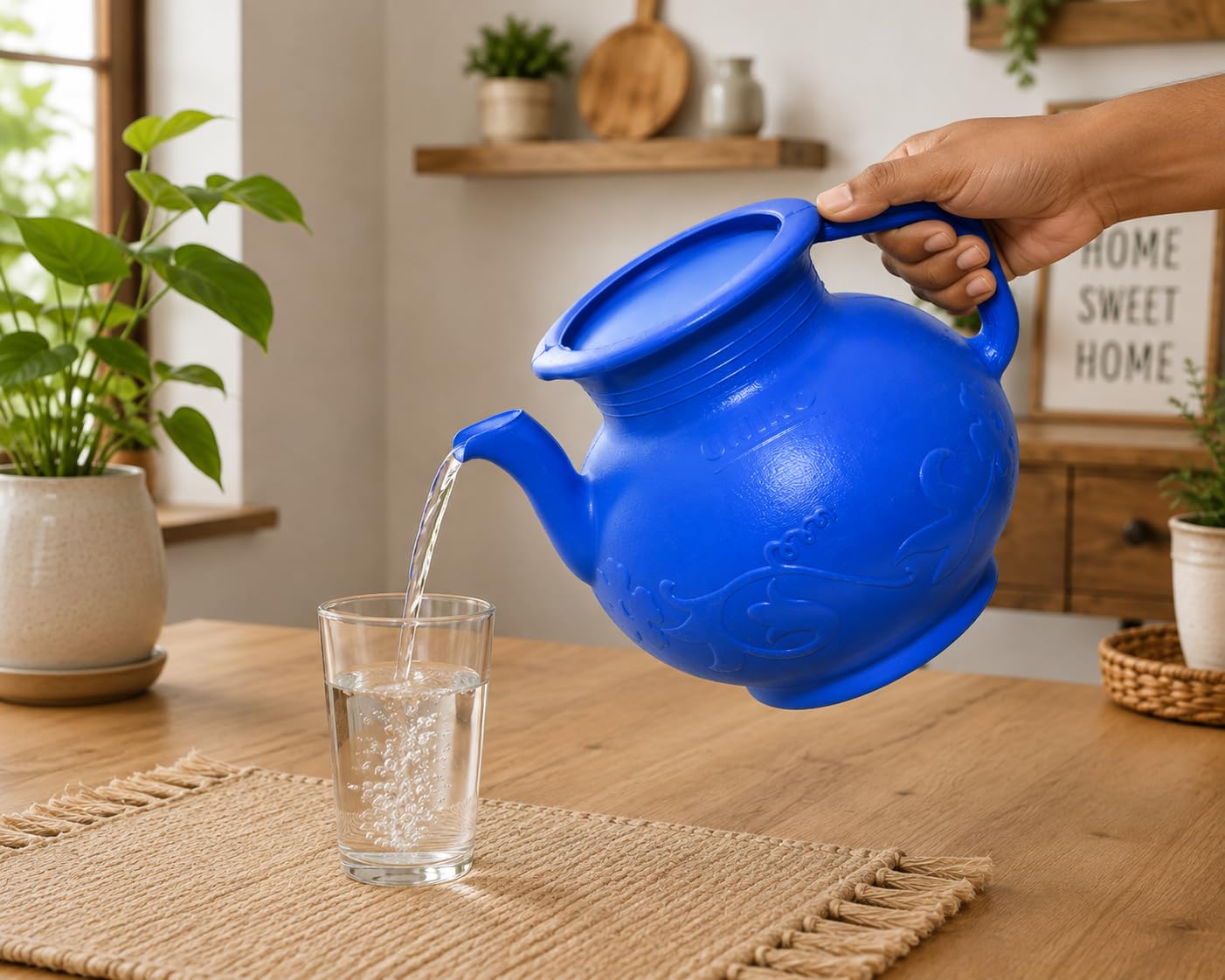 Blue 2L Water Jug - Unbreakable Lota for Ablution -1