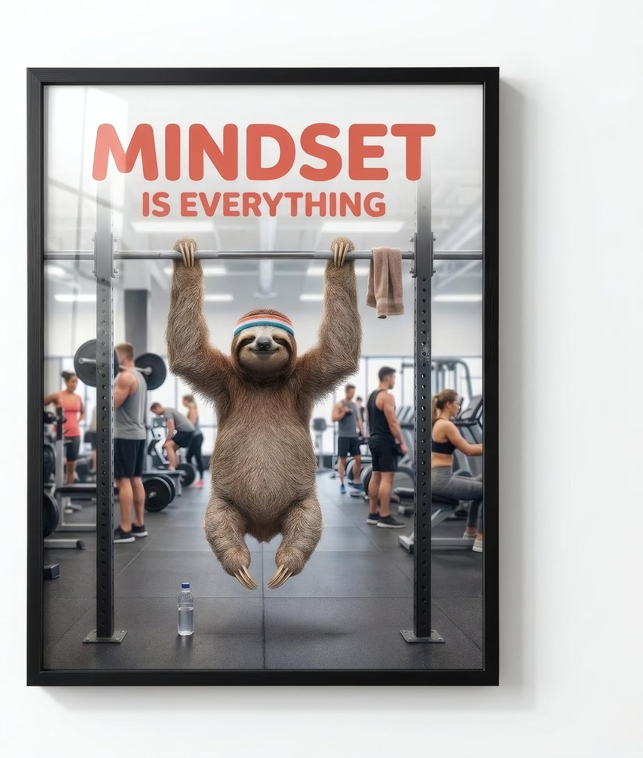 Sloth Motivational Wall Decor 12x16 Canvas Art for Gym Decor UNFRAMED