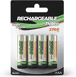 Pilha Recarregável AAA Palito 2700mah 1.2v Kit com 4 Unidades