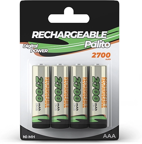 Pilha Recarregável AAA Palito 2700mah 1.2v Kit com 4 Unidades
