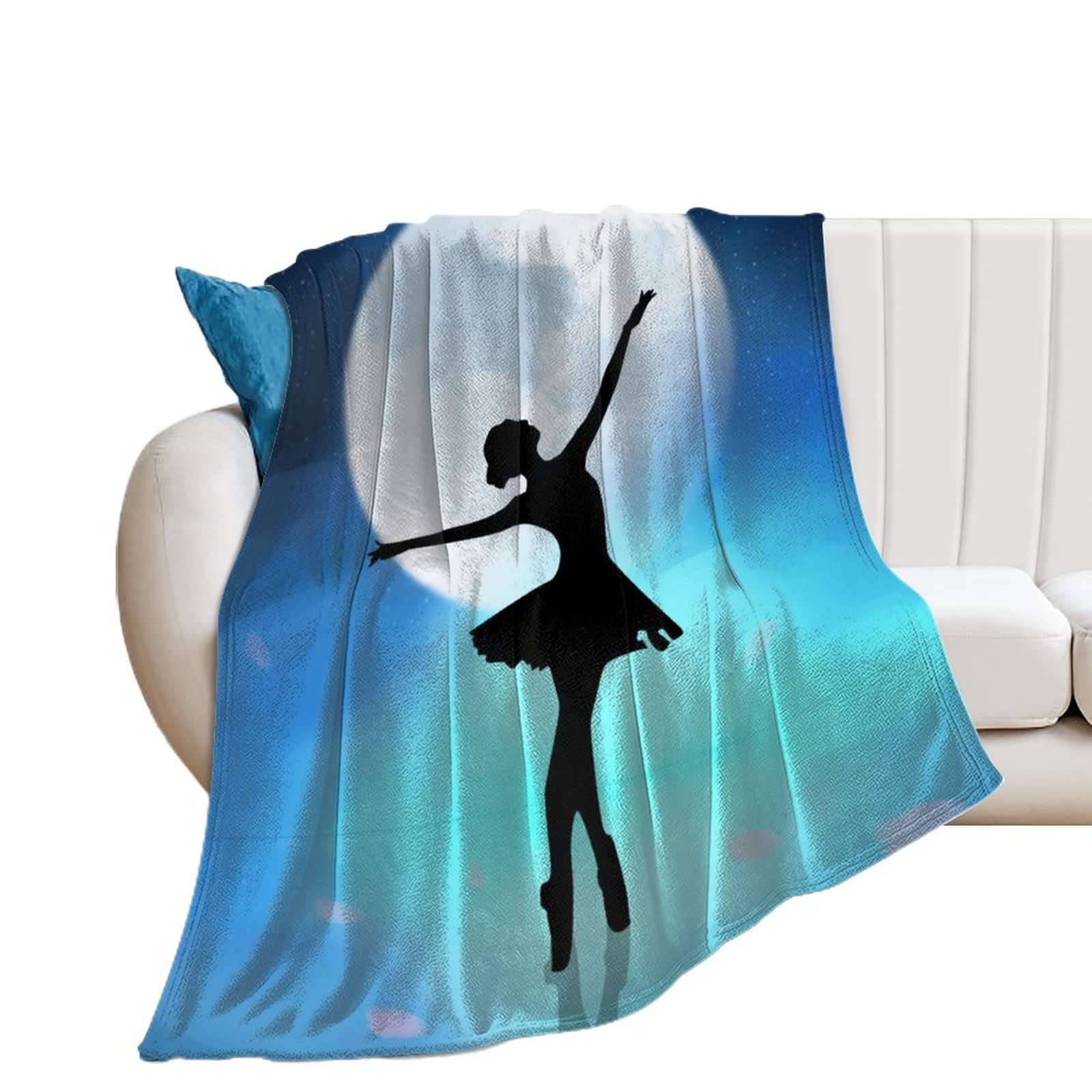 Couverture polaire danse classique pour lit et canapé en flanelle 100x130 cm