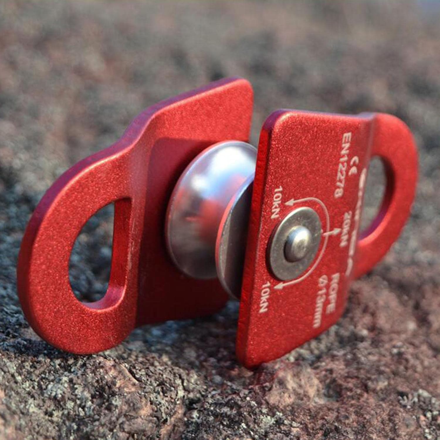 20KN Mobile Micro Pulley for Rock Tree Climbing | 10KN Rolling Tension | High-Strength Aluminum Alloy Hardware for Climbing, Rappelling, and Training | Suitable for 8-13mm Rop