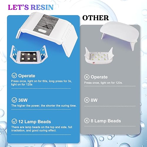 Miniatura 5 de LET'S RESIN Kit de resina UV con resina epoxi transparente de 80 onzas, resina sin burbujas para arte de resina