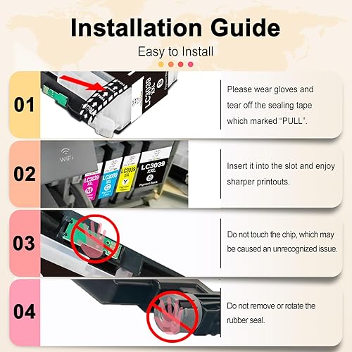 Miniatura 6 de Miss Deer Cartuchos de tinta compatibles LC3037 de alto rendimiento de repuesto para Brother LC 3037 XXL LC-3037XXL LC3037BK para MFC-J6945DW