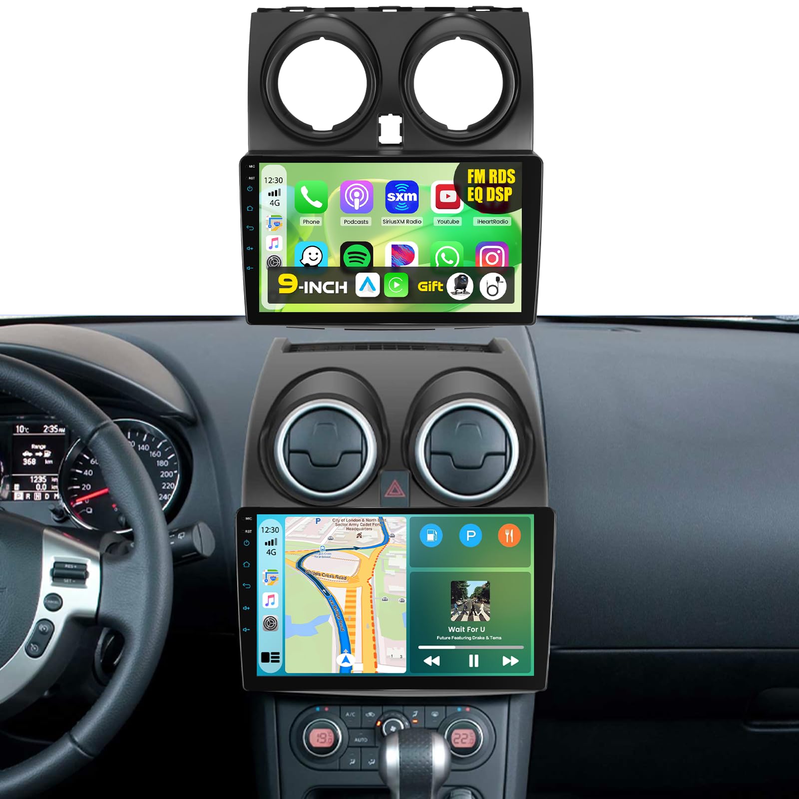 2 DIN Autoradio per Nissan Qashqai J10 2006-2016 Carplay Wireless FM RDS