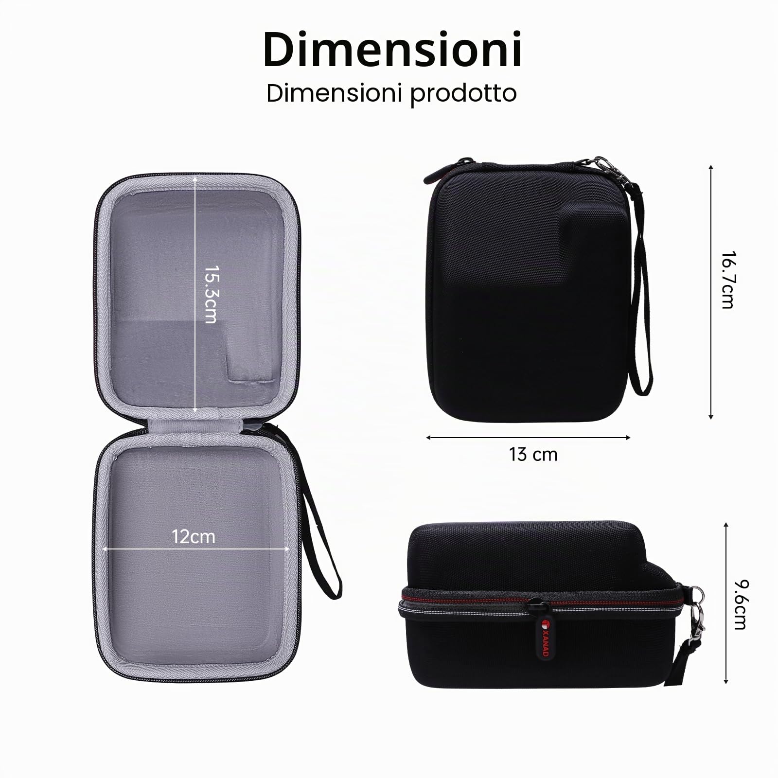 XANAD Custodia per Fotocamere Istantanee, Compatibile per Polaroid Now Gen 2 / Polaroid i type Fotocamera Istantanea（Nero）