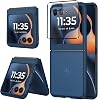 Case for Motorola Razr 2025,Razr 2025 Phone Case with Screen Protector,Slim Thin Hard PC Shockproof Protective Case Cover for Moto Razr 2025,Blue