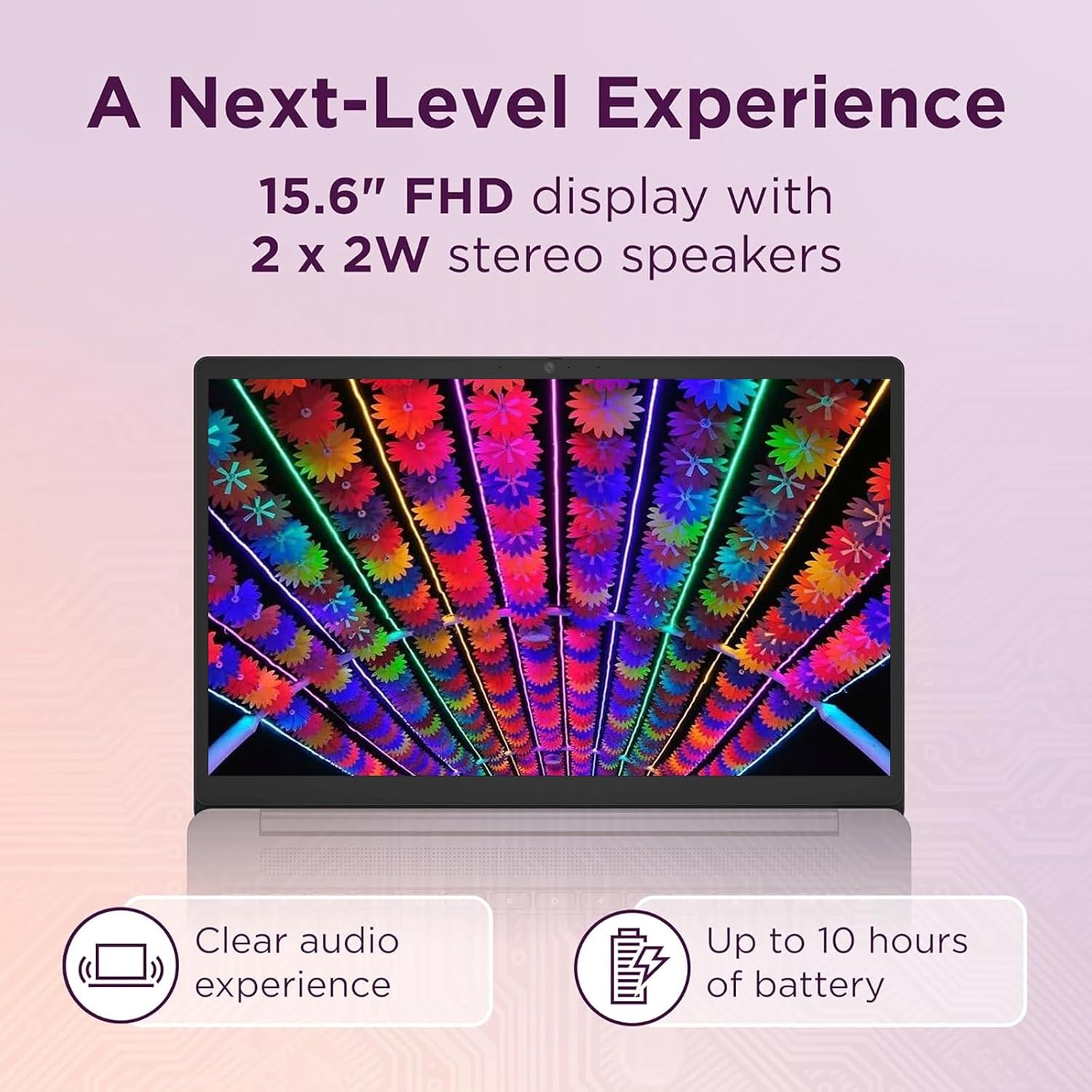 Lenovo Chromebook 15.6”FHD Laptop, Intel Dual Core N4500, 8GB RAM, 128GB Storage (64GB eMMC+64GB SD Card), Business & Students Laptop, Anti-Glare, HDMI, USB, Webcam, WiFi 6, Bluetooth, Chrome OS, Blue image 6