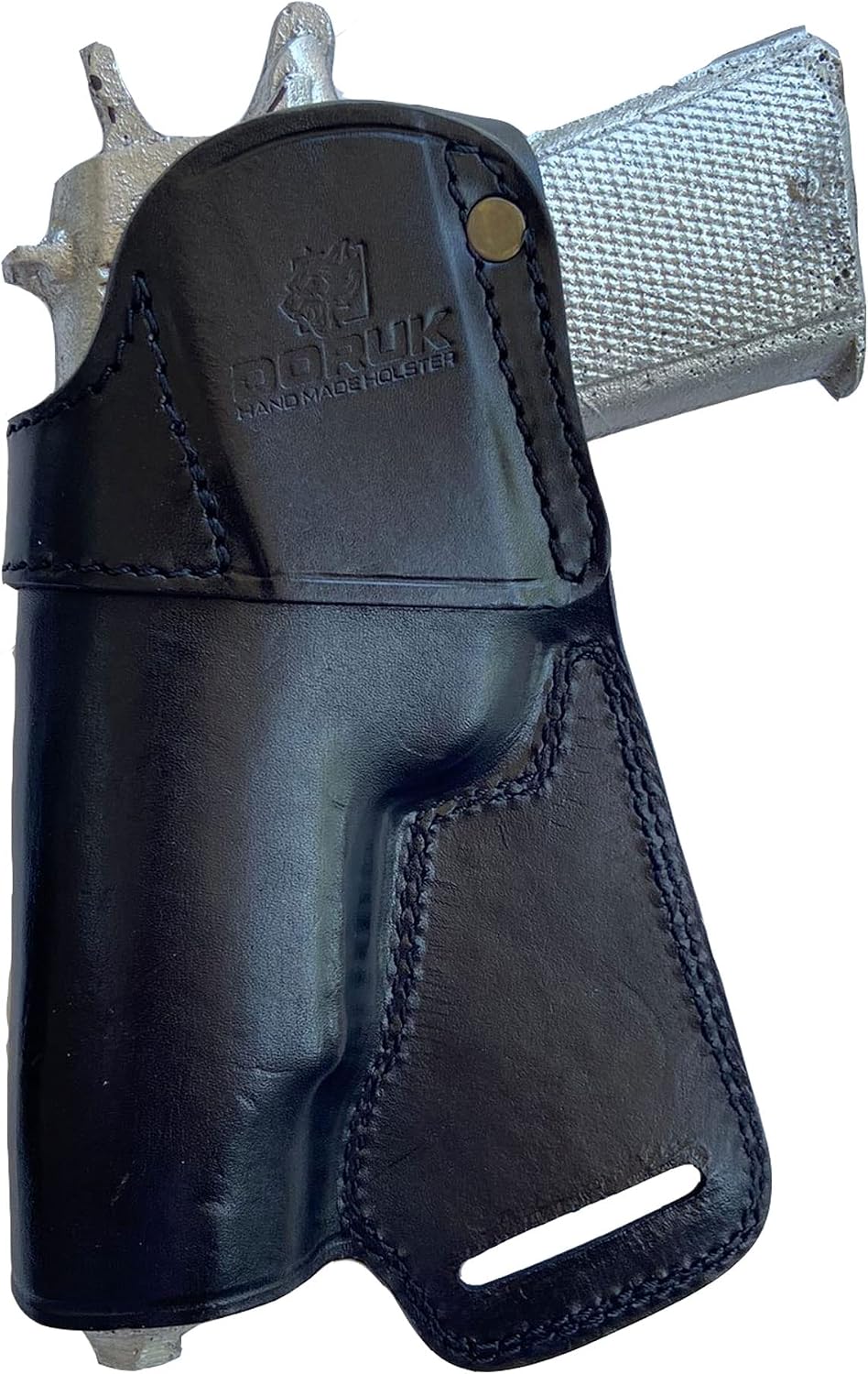 DORUK Holster Small of Back (SOB) 1911 Rail Serisi 5 inch Colt 1911 Rail/Sig 1911 Rail/Taurus 1911 Rail/American Eagle Rail/Wilson Combat Rail Leather Gun Holster