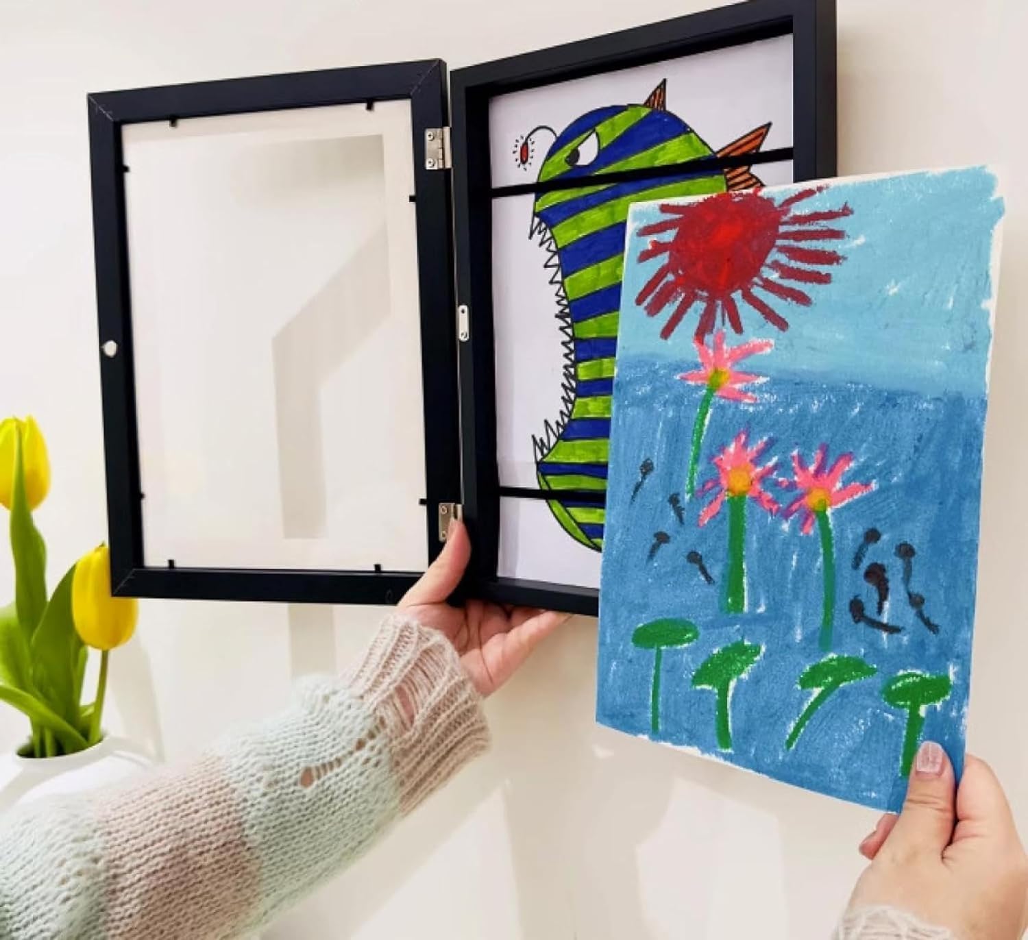 アート額絵 Amazon.co.jp: QITEX 現代の壁の芸術の画像 30x40cm フレーム