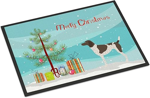 Caroline's Treasures BB8445MAT - Felpudo alemán de pelo corto de 18 x 27 pulgadas, tapete de puerta delantera para interiores y exteriores, para