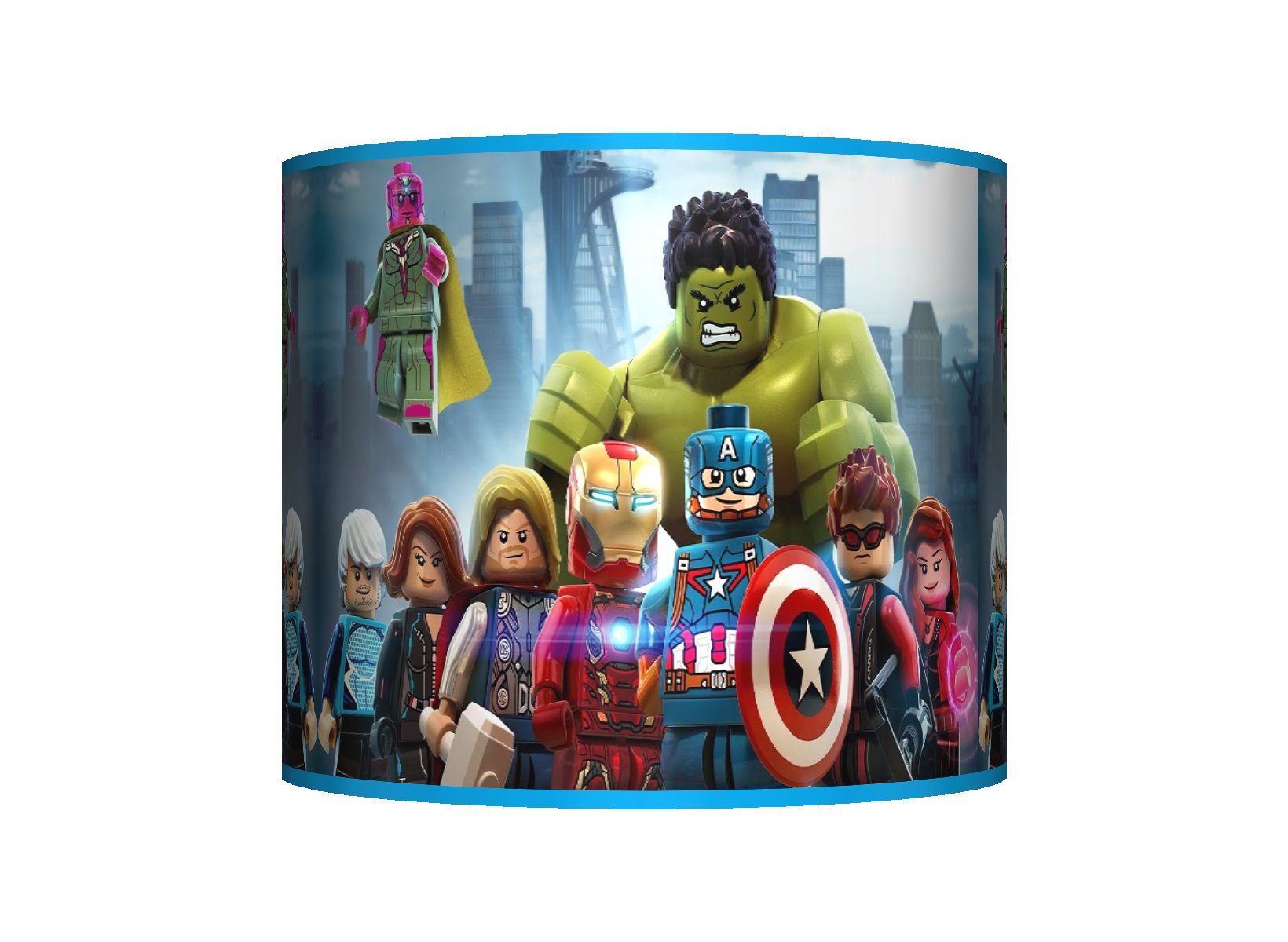 Funky Lampshades Boys Avengers ~ Ceiling Lampshade ~ 10" Drum ~ Lamp Bedroom Shade