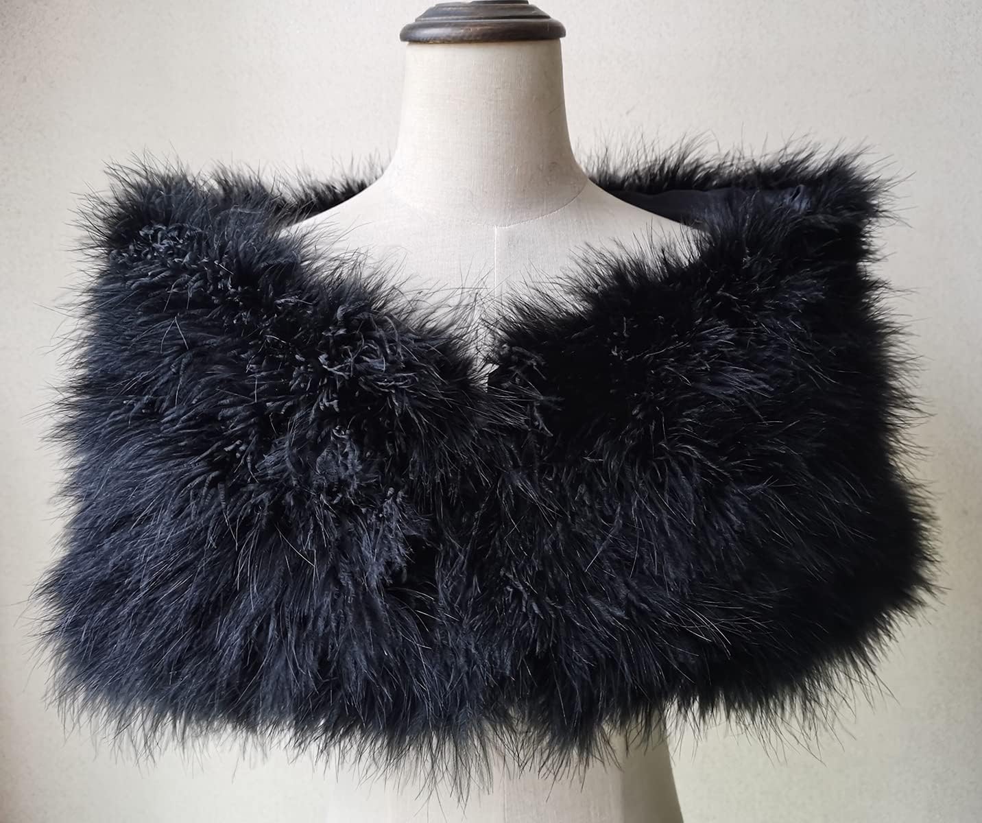 Womens Bridal Shawl Real Ostrich Feather Cape Fluffy Shrug Wedding Party Bride Bridesmaid
