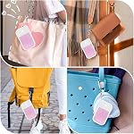 3Pcs Silicone Hand Sanitizer Spray Case,Compatible with Touchland Hand Sanitizer Spray with Keychain for 1 Fl Oz Portable Accessory (Pink, Orange, Purple)