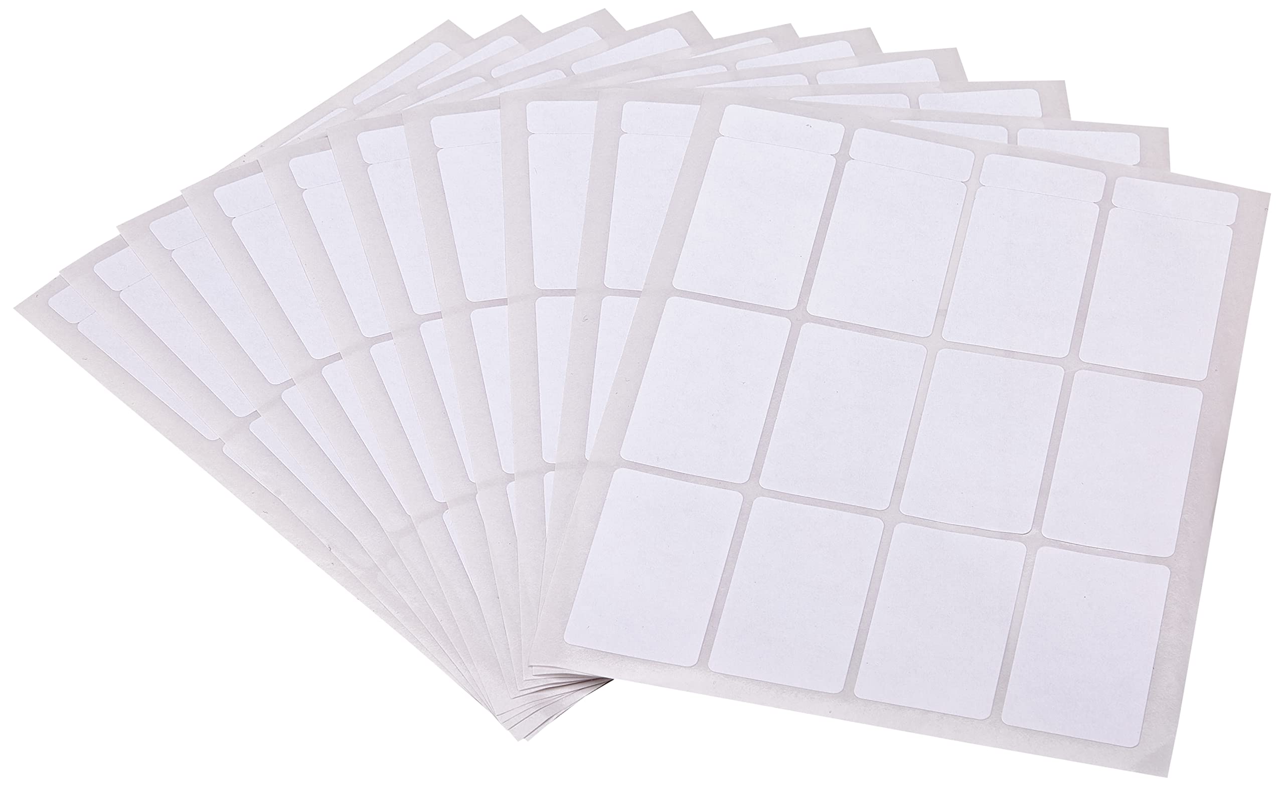 Etichette Adesive Alevar 120 Pezzi - Formato 46x27 Mm, Angoli Arrotondati, 10 Fogli Bianchi Per Scrivere - Foto 8