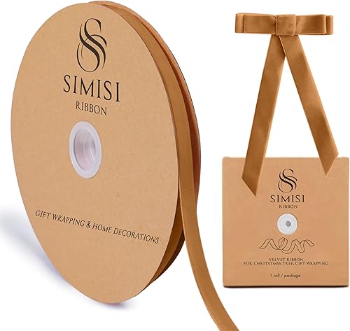 Miniatura 66 de Cinta de terciopelo rosa de 5/8 pulgadas, 25 yardas para árbol de Navidad, envoltura de regalos, ramo de flores, decoraciones de corona, fabricación