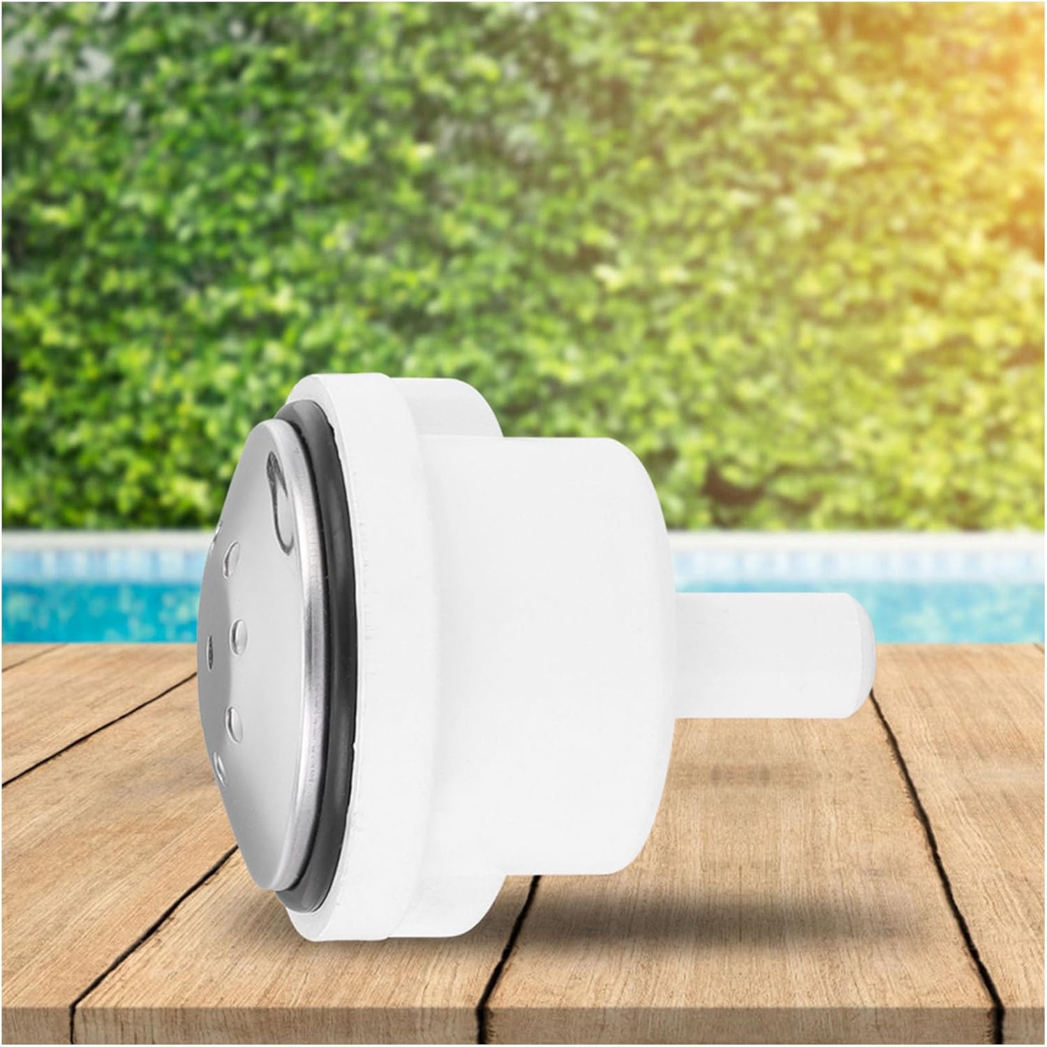 Bathtub Spa Plastic 9 Hole Air Jet Nozzle Replacement Bathroom Accessory for Spa with Rubber Ring Protection