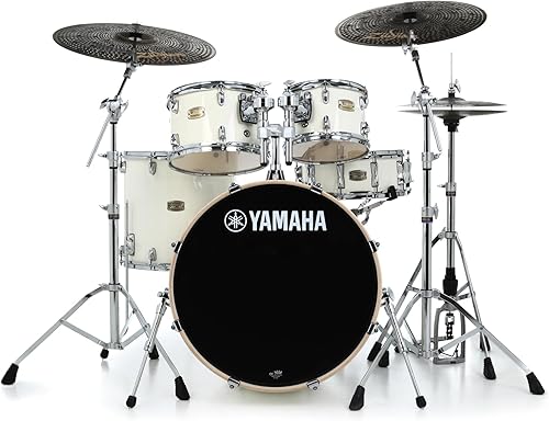 Miniatura 4 de Yamaha Stage Custom Birch - Juego de batería de 5 piezas, patada de 18 pulgadas, blanco clásico
