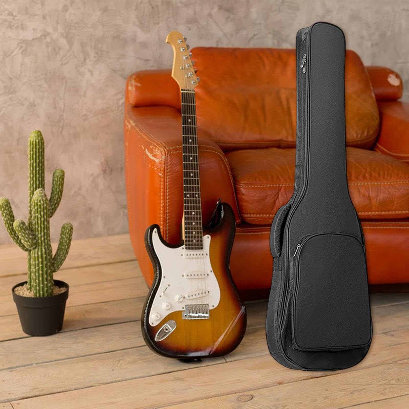 DYNWAVE Electric Guitar Bag Gig Bag Lightweight Adjustable Shoulder Strap with Zipper Storage Practical Guitar Backpack Case