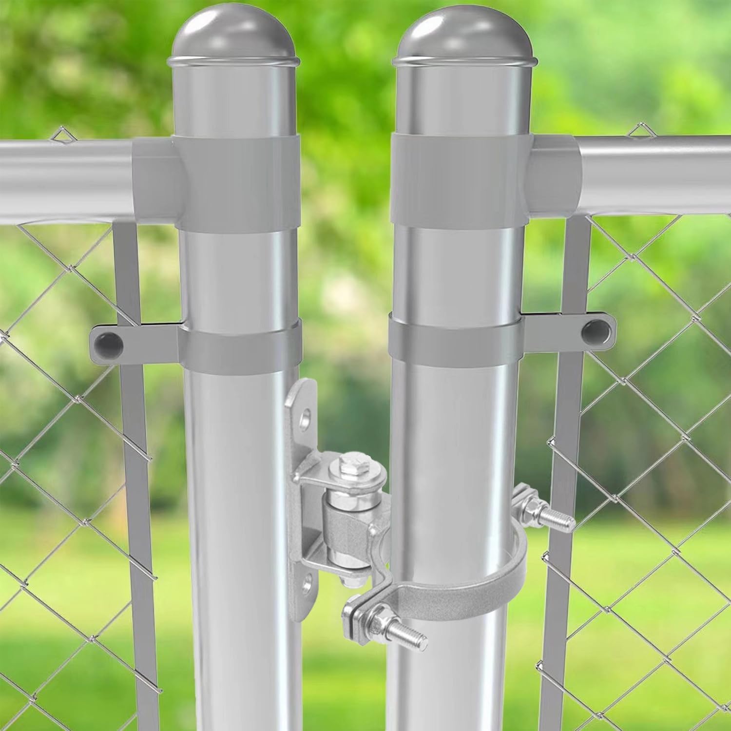 Heavy Duty 4" Round Bolt-On Sealed Bearing Industrial Metal Gate Hinges for Large Heavy Driveway Gates Up to 1100 Pounds, for Round to Square Post CI2051 Gate Hinges (Sold as a Pair)