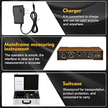 Underground Water Leak Detector, Water Pipe Leak Detector, Two Size Sensors Precise Positioning, High-Sensitivity Digital Display Leakage Sensor, Carrying Case