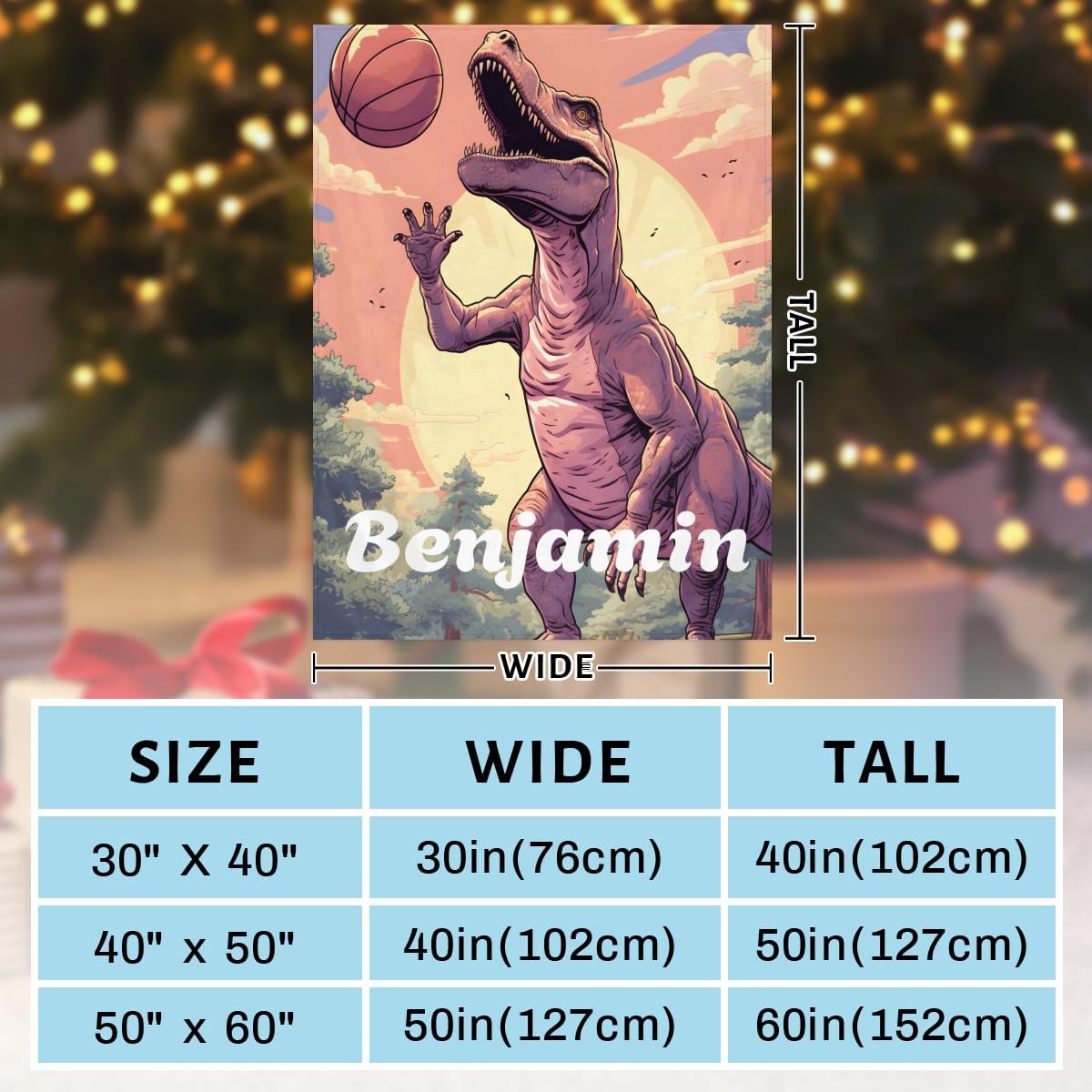 Personalized Baby Blankets for Girls Boys, Custom Baby Blanket Swaddle Toddler Fleece Blanket Personalized Gift Dinosaur Play Backetball
