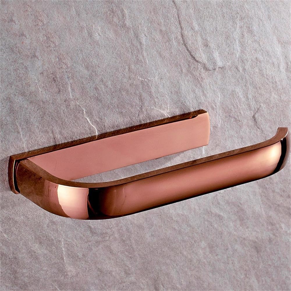 Jack Mall All copper bathroom toilet roll holder toilet paper holder toilet paper towel roll holder tissue box holder wall-mounted ( Color : Rose Gold )