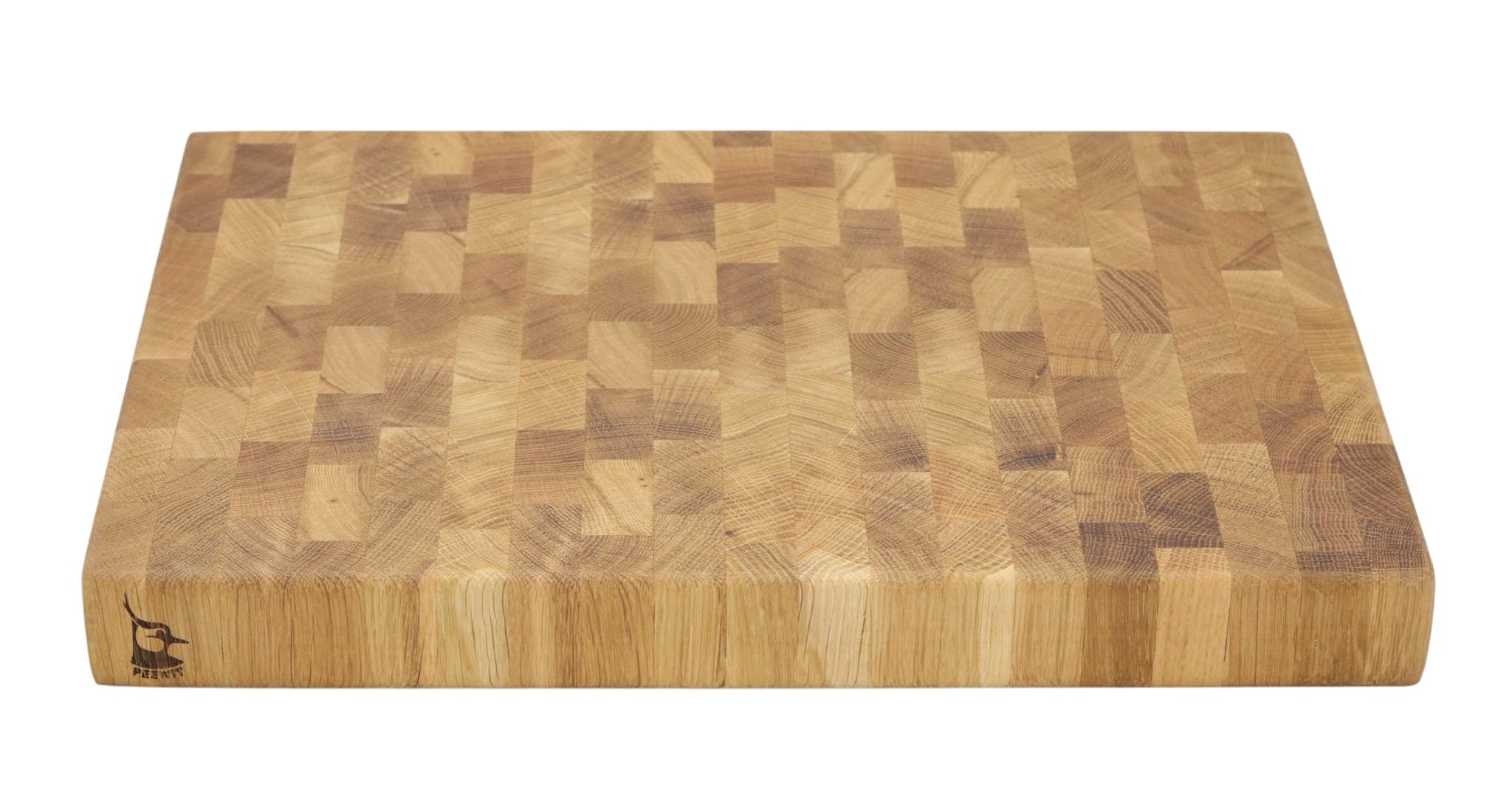Schneidebrett END GRAIN BLOCK Eiche geölt 40x30x4 LOGO