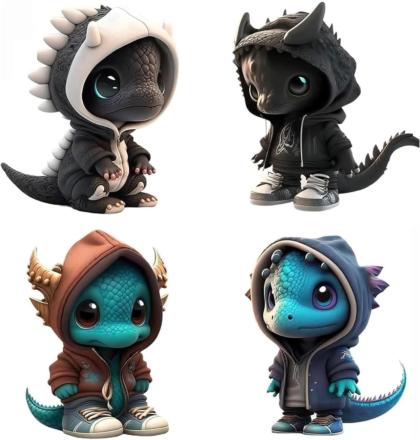 Happyyami Mini-Drachen Figuren Set – 4 Stück, Au Produktbild-Vorschau 10