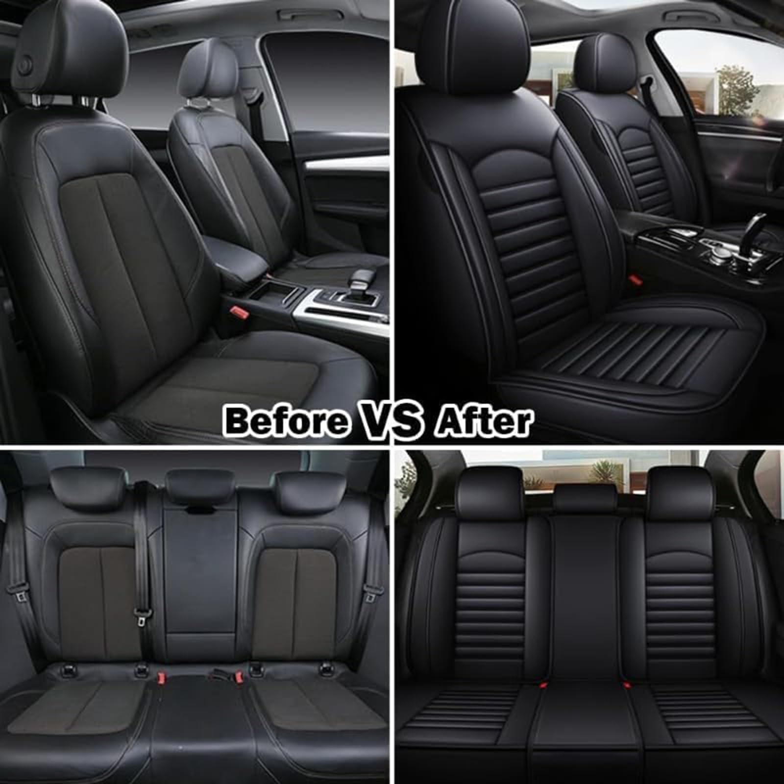 Coprisedili Auto per BMW E46 3 Series Touring 1998-2006 | Materiale in pelle sintetica Protezione sedili completa Compatibile con airbag laterali Installazione rapida semplice