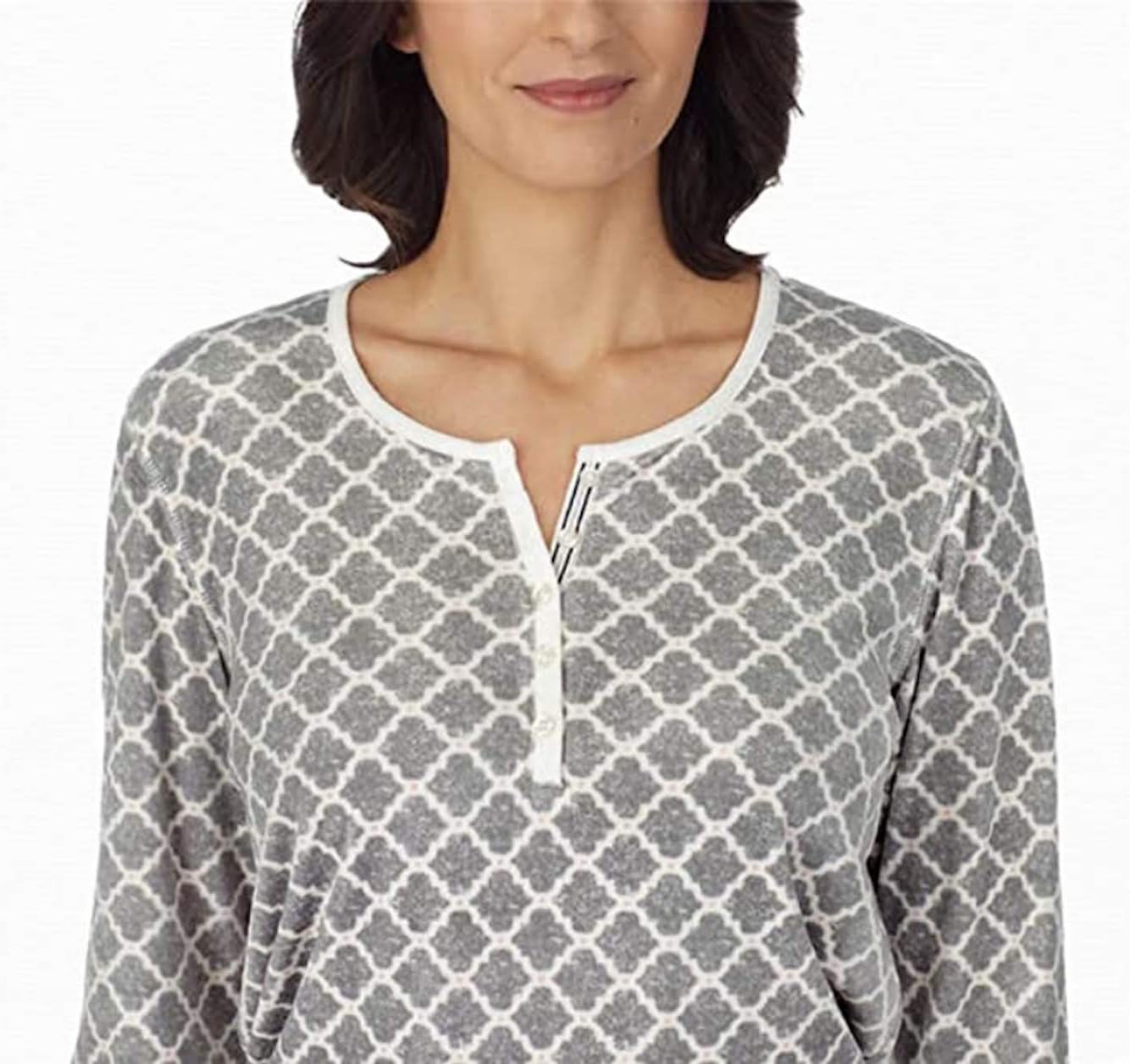 Nautica Womens 2 Piece Fleece Pajama Sleepwear Set(Mixed Grey - XXL) - Image 3