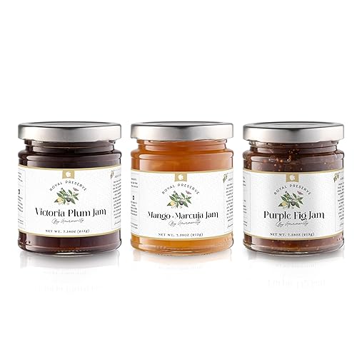 Miniatura 8 de Gourmanity Royal Preserve - Mermelada de mango y maracuja, mermelada de mango, conservas de mango y maracuja, sin OMG, tarro de 7.58 onzas