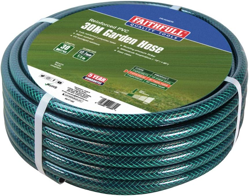 Faithfull FAIHOSE30 30M (98ft) Reinforced Hose 12.7 mm (1/2 Inch) Diameter