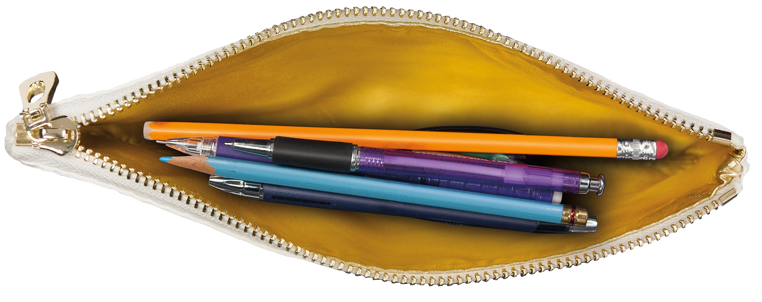 Work Hard, Stay Humble Pencil Pouch (Accessories case, Faux Leather), Pink - Image 2