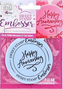 Sweet Stamp Happy Anniversary Plastic Cookie/Cupcake Embosser