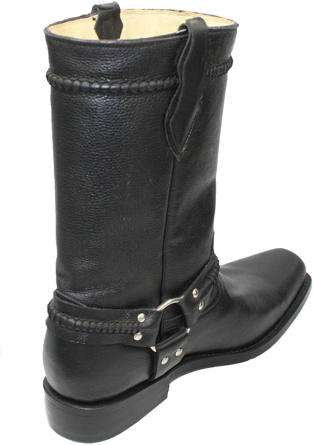 Dona Michi Men's Genuine Cowhide Leather Motorcycle Boots Handmade