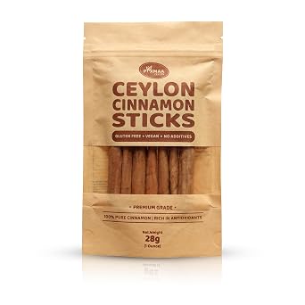 Pixmaa Ceylon, Cinnamon Sticks 1 oz 28g True or Real Ceylon Cinnamon from Sri Lanka | Premium Grade, Ceylon Cinnamon Sticks for Tea, Baking, Cooking, and Spice Blends