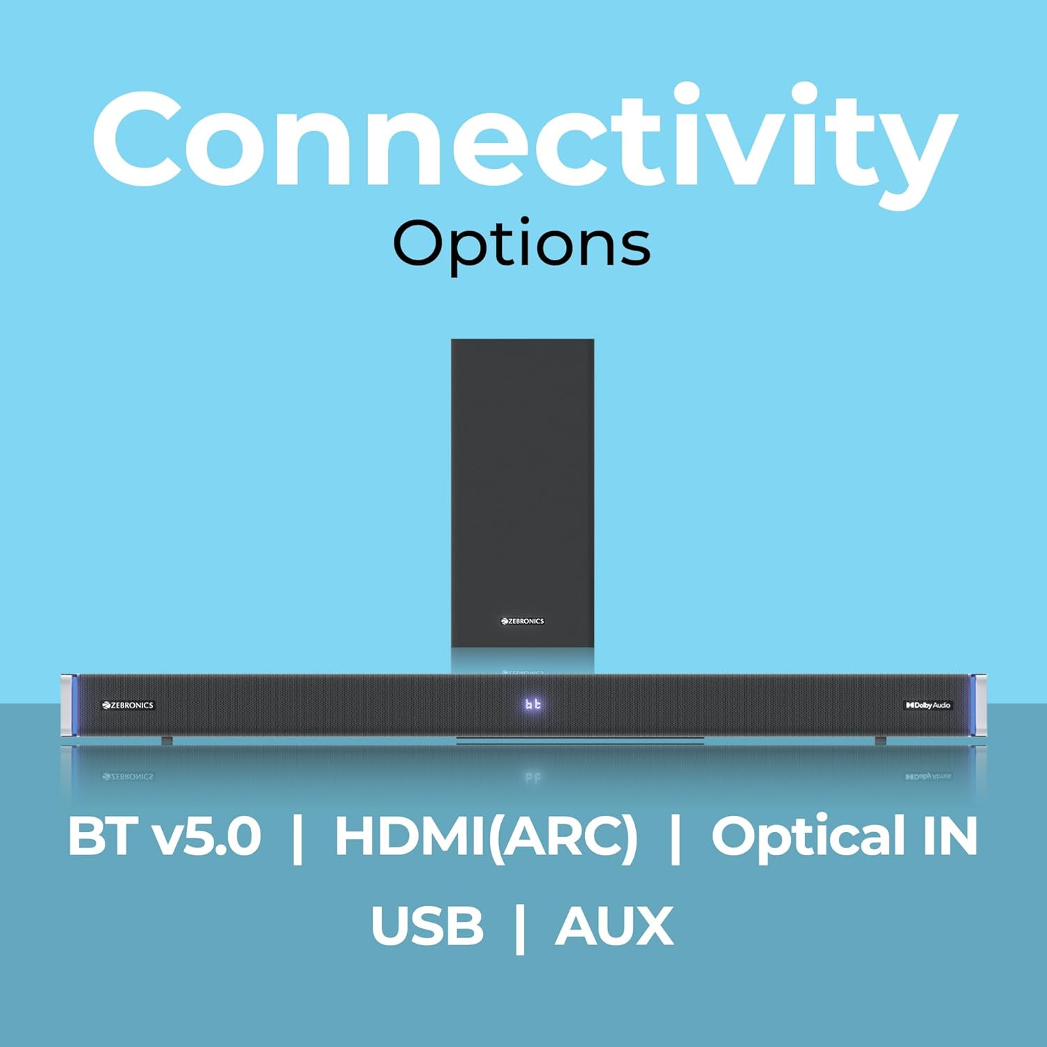 ZEBRONICS Juke BAR 9102 PRO Soundbar and Subwoofer with Connectivity Options